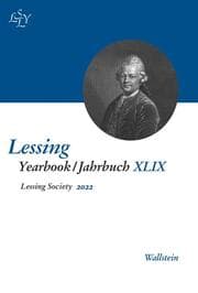 Cover von Lessing Yearbook/Jahrbuch XLIX, 2022