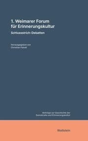 Cover von 1. Weimarer Forum für Erinnerungskultur