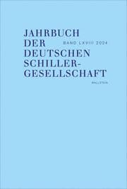 Cover von Jahrbuch der Deutschen Schillergesellschaft 2024