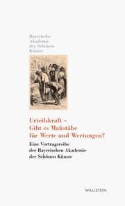 Cover von Urteilskraft - Gibt es Maßstäbe für Werte und Wertungen?