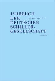 Cover von Jahrbuch der Deutschen Schillergesellschaft