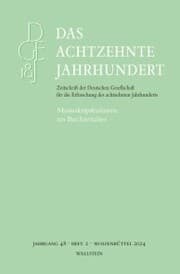 Cover von Das achtzehnte Jahrhundert 48/2