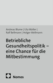 Cover von Betriebliche Gesundheitspolitik - eine Chance für die Mitbestimmung