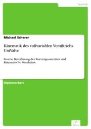 Cover von Kinematik des vollvariablen Ventiltriebs UniValve