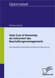 Cover von Total Cost of Ownership als Instrument des Beschaffungsmanagements