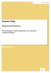 Cover von Behavioral Finance
