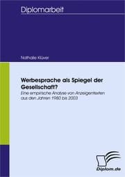Cover von Werbesprache als Spiegel der Gesellschaft?