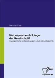 Cover von Werbesprache als Spiegel der Gesellschaft?