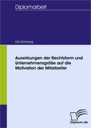 Cover von Auswirkungen der Rechtsform und Unternehmensgröße auf die Motivation der Mitarbeiter