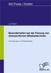 Cover von Besonderheiten bei der Führung von ehrenamtlichen Mitarbeiter/innen
