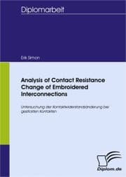 Cover von Analysis of Contact Resistance Change of Embroidered Interconnections