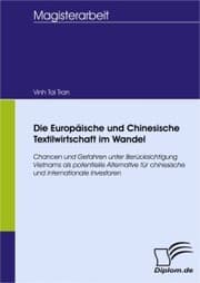 Cover von Die Europäische und Chinesische Textilwirtschaft im Wandel