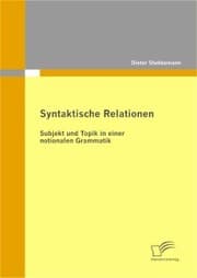 Cover von Syntaktische Relationen: Subjekt und Topik in einer notionalen Grammatik