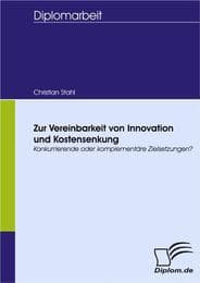 Cover von Zur Vereinbarkeit von Innovation und Kostensenkung