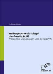 Cover von Werbesprache als Spiegel der Gesellschaft?