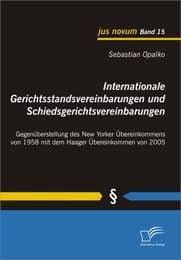 Cover von Internationale Gerichtsstandsvereinbarungen und Schiedsgerichtsvereinbarungen: Gegenüberstellung des New Yorker Übereinkommens von 1958 mit dem Haager Übereinkommen von 2005