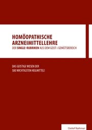 Cover von Homöopathische Arzneimittellehre aus dem Geist-/Gemütsbereich