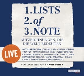 Cover von Lists of Note - Live