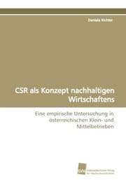 Cover von CSR als Konzept nachhaltigen Wirtschaftens
