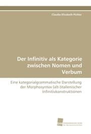 Cover von Der Infinitiv als Kategorie zwischen Nomen und Verbum