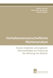 Cover von Verhaltenswissenschaftliche Markenanalyse