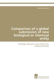 Cover von Comparison of a global submission of new biological or chemical entity