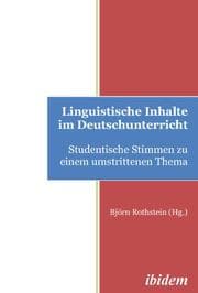 Cover von Lingustische Inhalte im Deutschunterricht