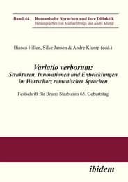 Cover von Variatio verborum: Strukturen, Innovationen und Entwicklungen im Wortschatz romanischer Sprachen