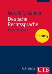 Cover von Deutsche Rechtssprache
