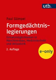 Cover von Formgedächtnislegierungen
