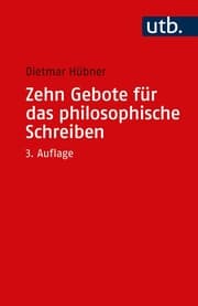 Cover von Zehn Gebote für das philosophische Schreiben