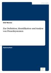 Cover von Zur Definition, Identifikation und Analyse von Prozeßsystemen
