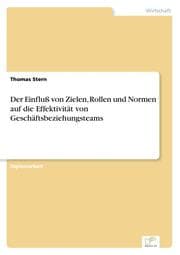 Cover von Der Einfluß von Zielen, Rollen und Normen auf die Effektivität von Geschäftsbeziehungsteams