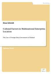 Cover von Cultural Factors in Multinational Enterprise Location