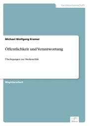 Cover von Öffentlichkeit und Verantwortung