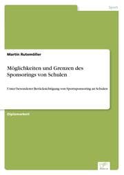 Cover von Möglichkeiten und Grenzen des Sponsorings von Schulen