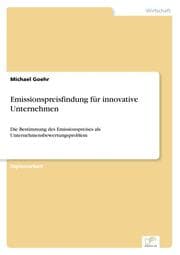Cover von Emissionspreisfindung für innovative Unternehmen