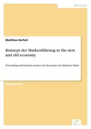 Cover von Konzept der Markenführung in the new and old economy