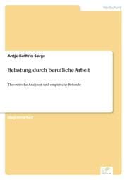 Cover von Belastung durch berufliche Arbeit
