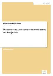 Cover von Ökonomische Analyse einer Europäisierung der Tarifpolitik