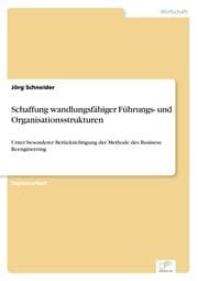 Cover von Schaffung wandlungsfähiger Führungs- und Organisationsstrukturen