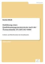 Cover von Einführung eines Qualitätsmanagementsystems nach der Normenfamilie EN DIN ISO 9000