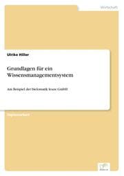 Cover von Grundlagen für ein Wissensmanagementsystem