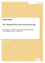 Cover von Die Möglichkeiten des IT-Outsourcing