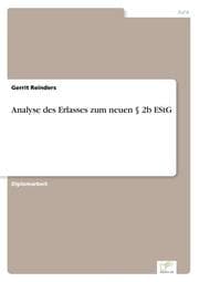 Cover von Analyse des Erlasses zum neuen § 2b EStG