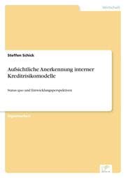 Cover von Aufsichtliche Anerkennung interner Kreditrisikomodelle