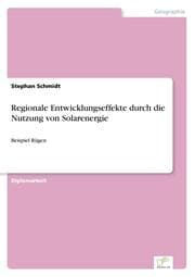 Cover von Regionale Entwicklungseffekte durch die Nutzung von Solarenergie