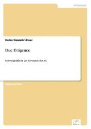 Cover von Due Diligence