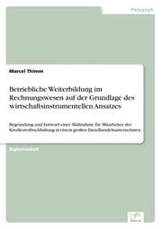 Cover von Betriebliche Weiterbildung im Rechnungswesen auf der Grundlage des wirtschaftsinstrumentellen Ansatzes