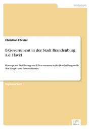 Cover von E-Government in der Stadt Brandenburg a.d.Havel